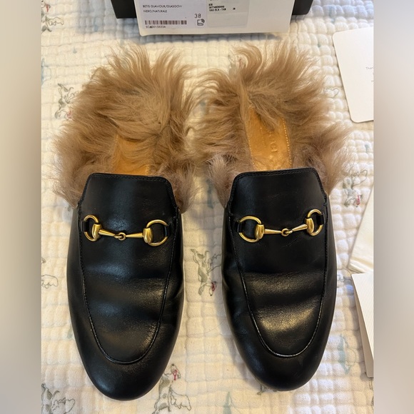 Gucci Princetown Genuine Shearling Loafer Mule - Picture 2 of 3